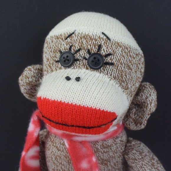 Vintage Handmade Sock Monkey & Ty Beanie "Socks" the Monkey - Picture 5 of 10